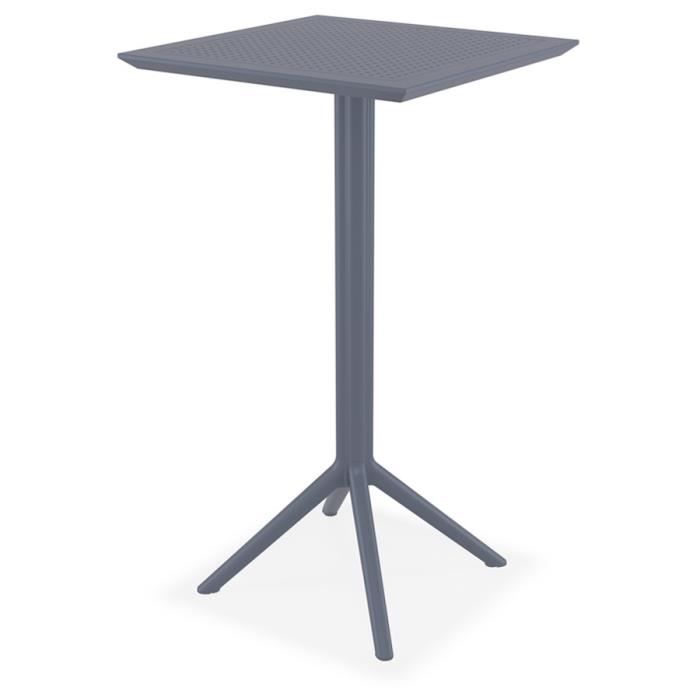 table haute pliable 'foly' grise foncée pour intérieur et extérieur