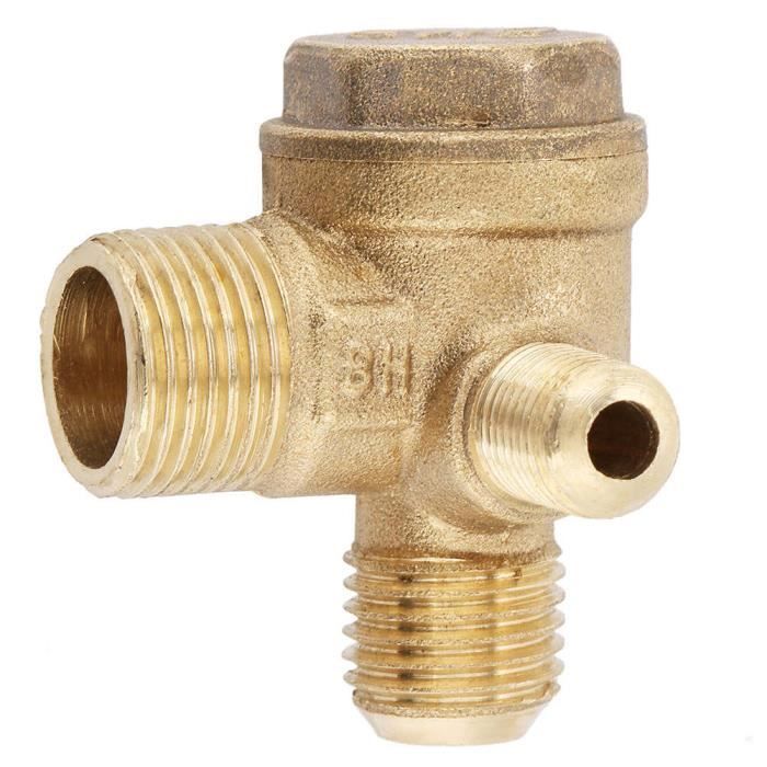 Clapet Anti-retour Laiton Doré Uxcell – Filetage Mâle 1/8″ Pour Compresseur