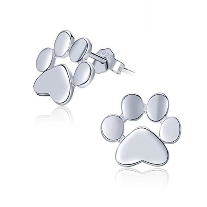 Boucles D Oreille F0rvb Chien Chat Patte Imprimer Boucles D Oreille Boucles D Oreilles En Argent Sterling 925 Pour Mignon Empreinte Achat Vente Boucle D Oreille Boucles D Oreille Chien Chat Argent Argente