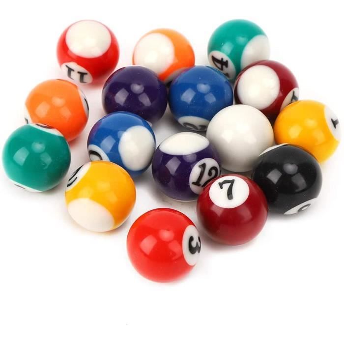Set De Boules De Billard SIBOMTEX - 25 Mm Ou 38 Mm - Résine Polyester - 16 Pièces