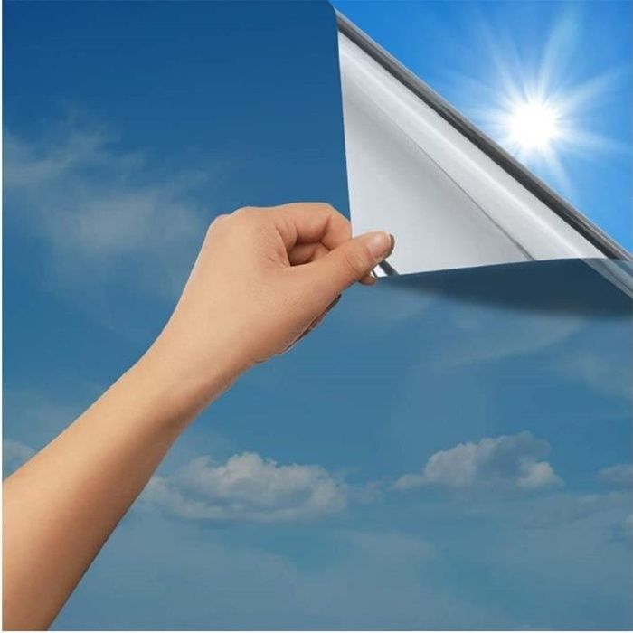 Film pour vitrage de fenêtre Miroir Effet 90x200CM Anti Chaleur Protection solaire Anti UV Film pour vitrage de fenêtre Miroir Effet 90x200CM Anti Chaleur Protection solaire Anti UV