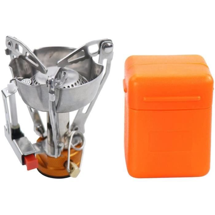 Réchaud à Gaz 5 Brûleurs Portable - Pour Camping Et Extérieur, Allumage Automatique, Blanc