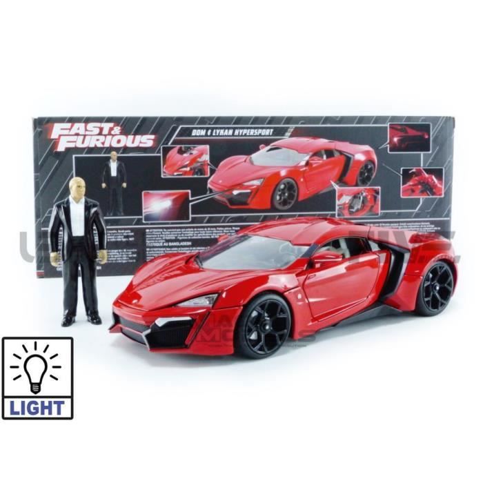 Voiture Miniature de Collection - JADA TOYS 1/18 - LYKAN Hypersport + Dom  Figure - Fast And Furious 7 - Red - 31140R - Cdiscount Jeux - Jouets