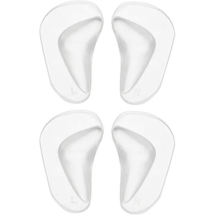 2 Paires Semelles Gel Soutien Voûte Plantaire - Pour Pieds Plats, Douleur Pied, Transparentes - 1