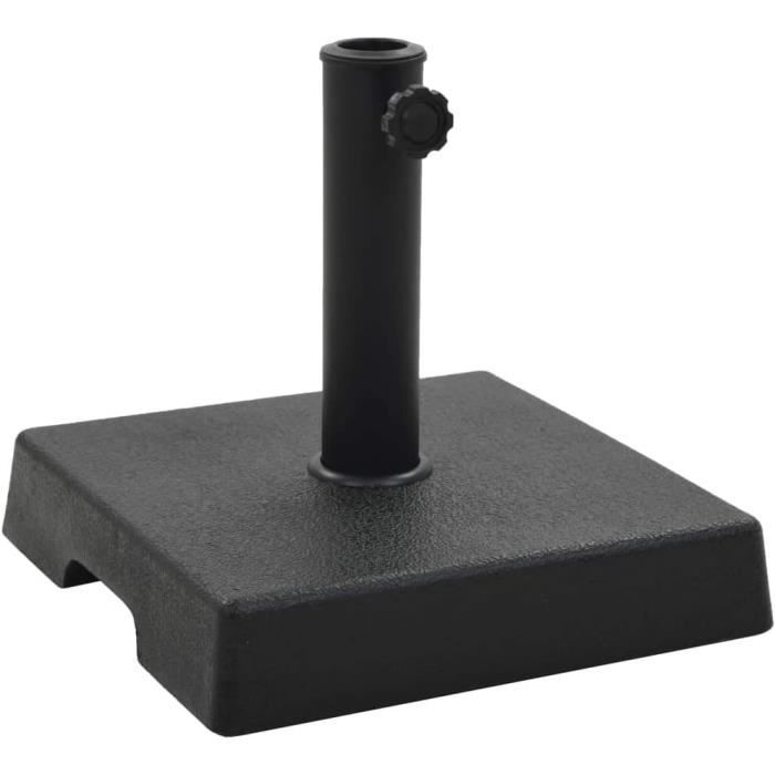 Base de Parasol Pieds de Parasol Socle Carré de Parasol Polyrésine 8 kg Noir [419]