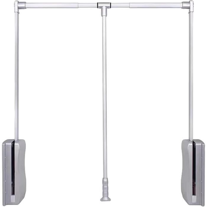 Barre Penderie Escamotable Tringle Coulissante VêtementsArmoire Pliable