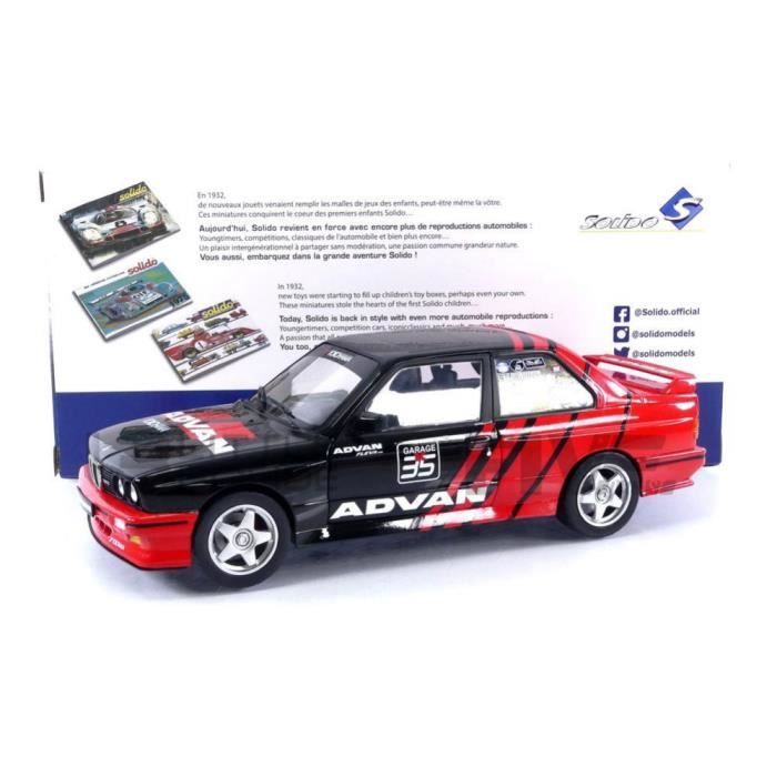 Solido BMW M3 E30 – 1/18 – Rouge – Voiture Miniature De Collection, Métal/plastique – Dès 14 Ans