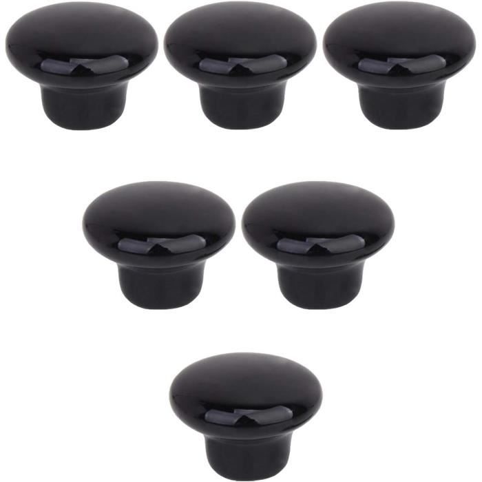 Lot De 6 Poignée-Bouton Rond En Porcelaine, Bouton De Meuble, Bouton De ...
