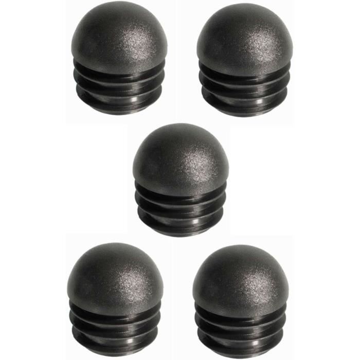Lot De 20 Bouchons Pour Tube 16mm - Embouts Plastique Noir à Insérer (diamètre Intérieur 6.5mm)