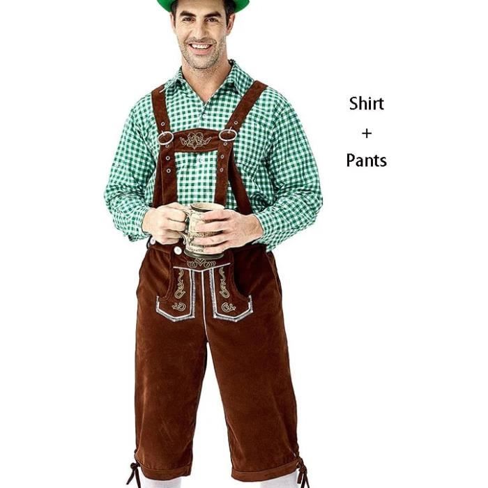 Tenue Oktoberfest Homme Générique Oktoberfest Lederhosen,Trachten Pantalon En Cuir Plateau Protection Table Laser