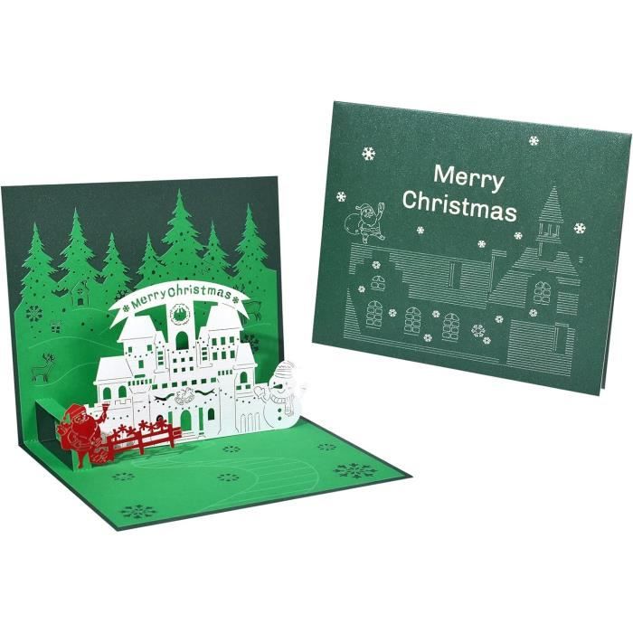 Carte Pop-up 3D En Papier - Carte De Vœux Ou De Noël Artisanale, Design Original