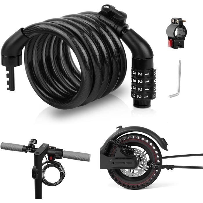 Antivol Vélo Cadenas Câble 120cm Avec Code 5 Chiffres + Clés - Frinier
