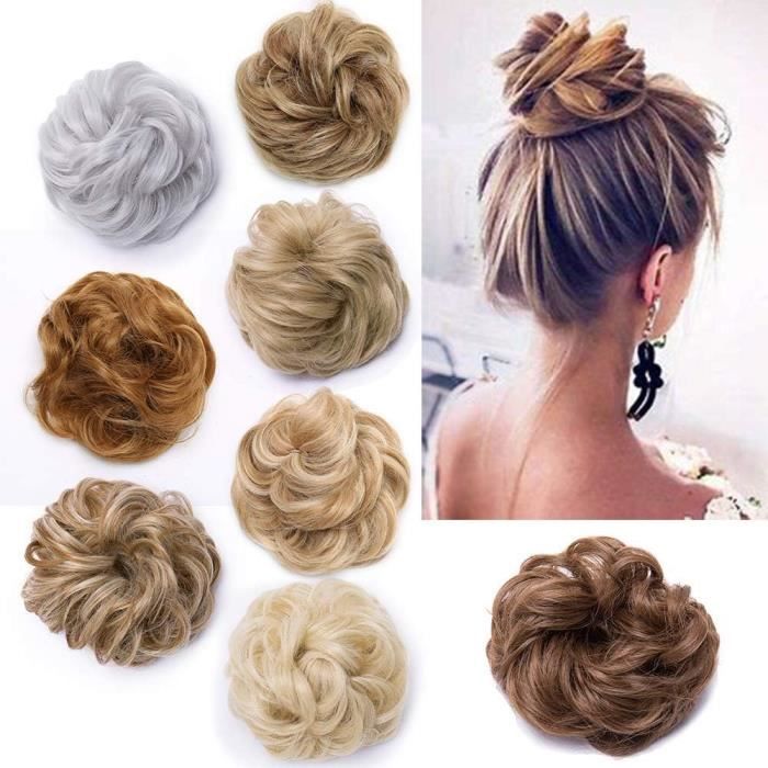 Chouchou Chignon Postiche Pour Cheveux – Extension Queue De Cheval Synthétique/naturelle – Volume Maxi – Plusieurs Couleurs Disponibles