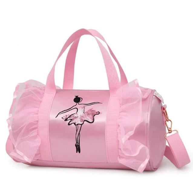 Sac de Danse pour Filles Sacs de Danse Rose pour Filles Sac de Gymnastique Sac de Sport à Bandoulière Sac de Rangement pour Chaussur