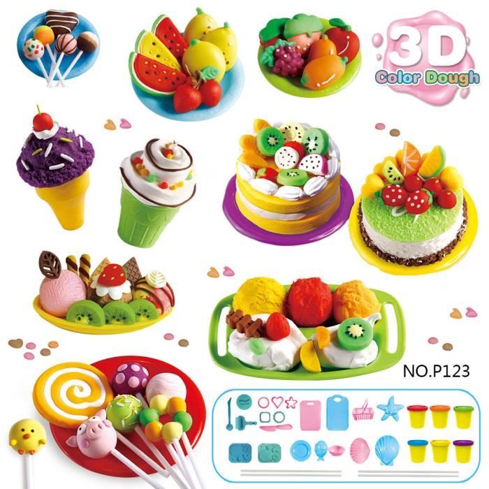 Moule A Pate A Jouer Ensemble Creme Glacee Glace Lolly Gateau Pate Pate A Pate En Pate A Pate A Modeler Enfants Jouet Cadeau Cdiscount Jeux Jouets