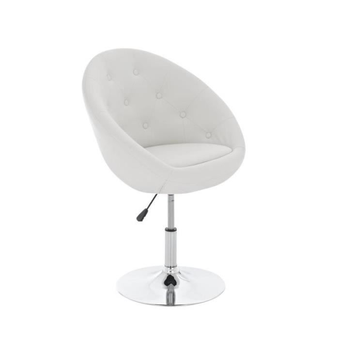 Fauteuil Oeuf Capitonne Design En Simili Cuir Blanc Rembourre Chaise Bureau Reglable Fal10099 Achat Vente Chaise De Bureau Soldes Sur Cdiscount Des Le 20 Janvier Cdiscount