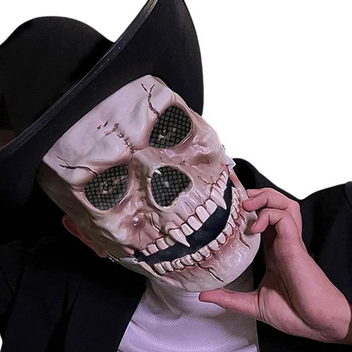 Masque tête de Mort  Masque réaliste avec Bouche Ouverte - Décor de Vi de  Cosplay d'halloween, Masque de Latex de Mascarade d[848] - Cdiscount Maison