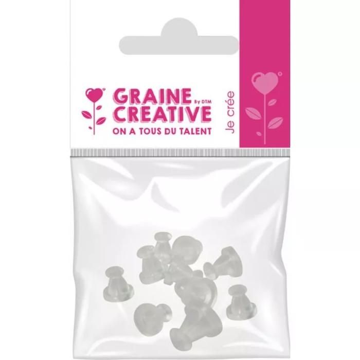 Lot De 300 Embouts Caoutchouc 4x3 Mm Pour Boucles D'oreilles - Transparent