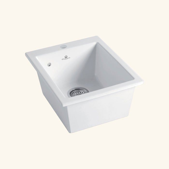 Evier Cuisine 1 Bac Ceramique Blanc