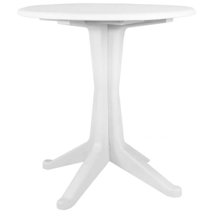 Table D Exterieur Blanc 70 Cm Plastique Dm45618t Achat Vente