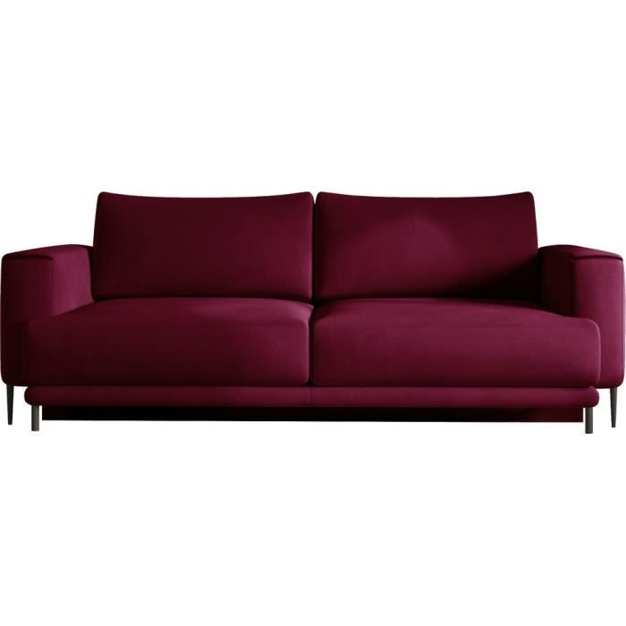 Canapé 3/4 places convertible et espace de rangement - Fushia - en tissu de qualité DANY Canapé 3/4 places convertible et espace de rangement - Fushia - en tissu de qualité DANY