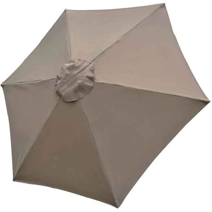 Toile De Rechange Pour Parasol LOKWAXYA - 2M 2.7M 3M - Beige - 6/8 Bras