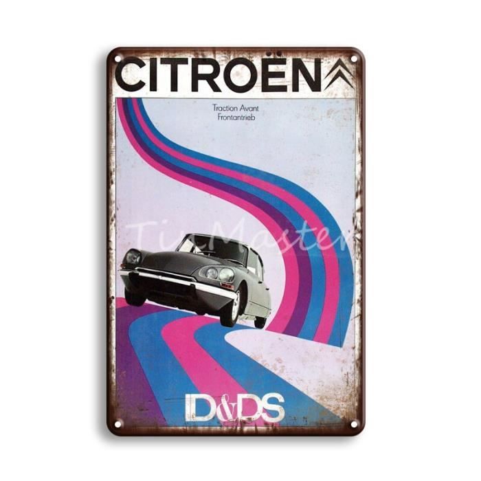 Plaque émaillée bombée Publicitaire CITROËN 2CV