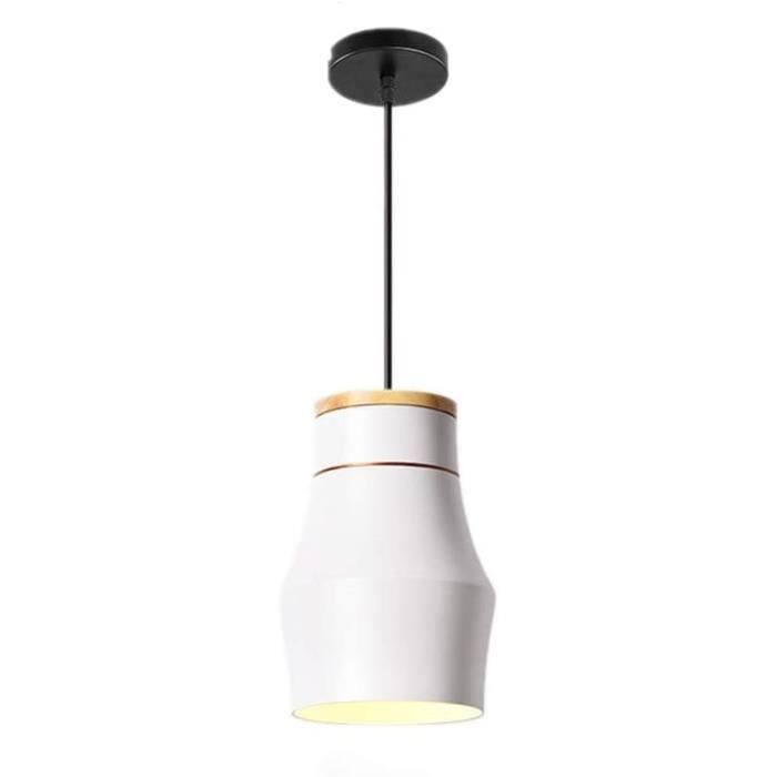 Suspension Lumineuse Moderne à Hauteur Ajustable - Abat-jour Métallique Coloré - Pour Cuisine, Salon Ou Salle à Manger - Compatible Ampoule E27