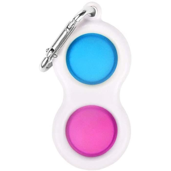 Silicone Push Pop Bubble Fidget Jouets Sensoriels à Presser LORESJOY Pincez sensorielle Jouet pour Les Enfants Adultes Et Les Personnes Âgées 2 Pièces Simple Dimple Fidget Toy 