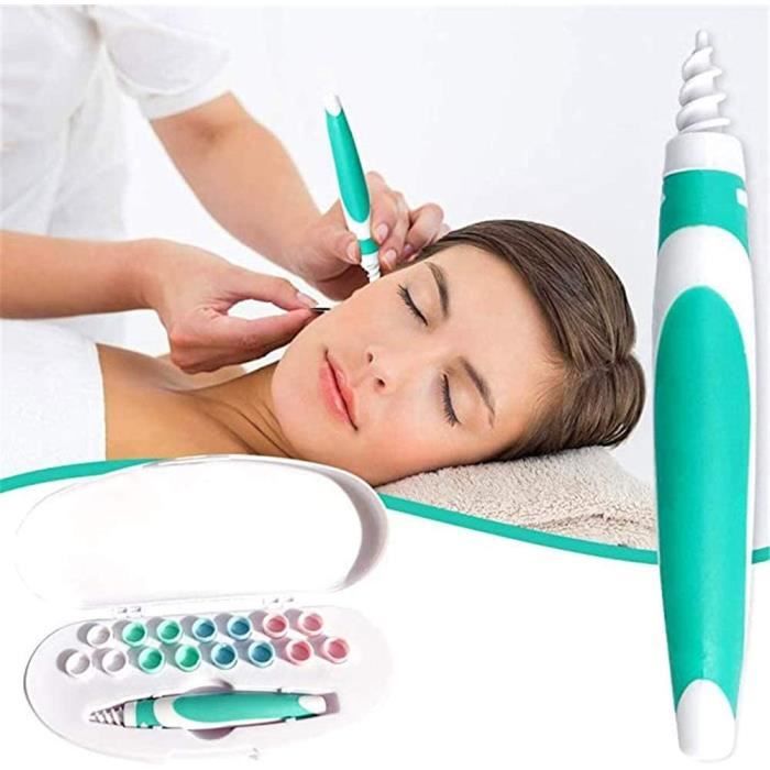 Kit Nettoyant Oreille Spirale: 16 Embouts De Remplace+4 Bâtons Nettoie Oreille, Nettoyeur