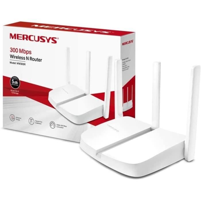 Couleur Blanc mercusys MW305R routeur 300/ Mbps, 2.4/ Ghz, 2/ antennes