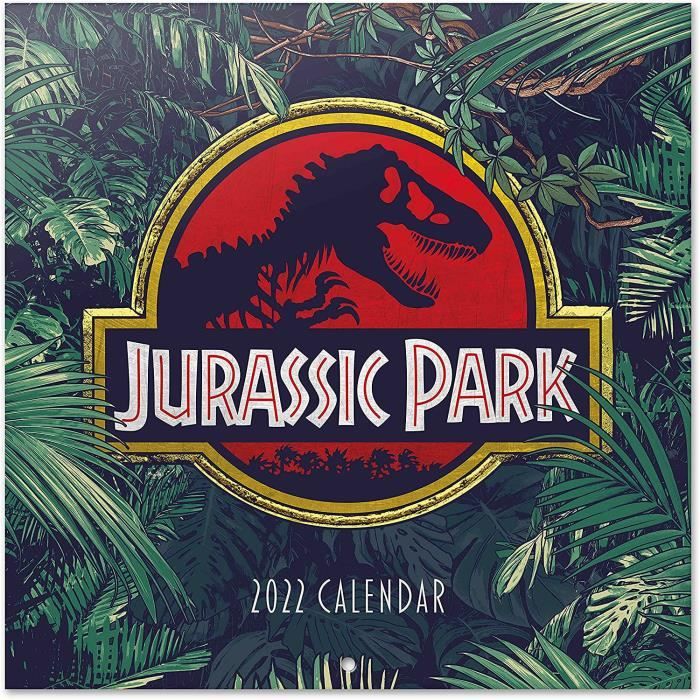 Calendrier Perpétuel Jurassic Park 3D - Figurine T-Rex - Résine Peinte Main - Décoration Bureau Officielle