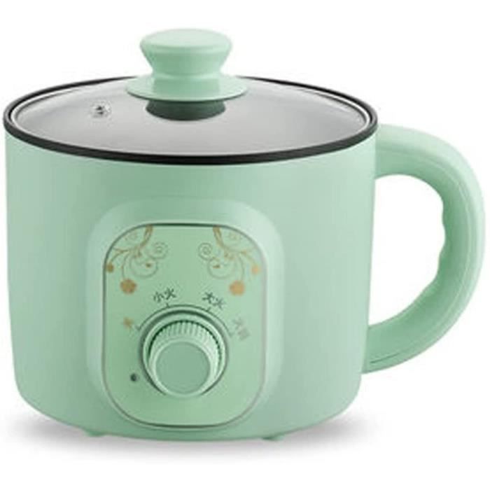 XYAIYT Cuiseur Électrique Mini Multifonction pour Ramen pour Pâtes, Soupes Hotpots Portable One Click Casserole Chauffante pour Préparation de Repas Facile (Beige