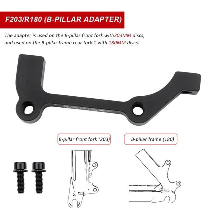 Conversion Frein Adaptateur Frein à Disque Vélo Ejoyous - Universel Pour VTT, BMX - Alliage Aluminium - Permet D'installer Un Frein à Disque Sur Cadre Sans Support Accessoire Vélo Montage Frein Disque Cadre
