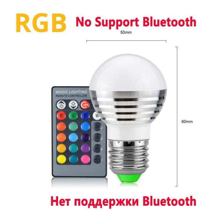 Lampe à poser,Ampoule E27 sans fil Bluetooth 85 265V,lampe intelligente RGB  RGBW RGBWW pour décoration de - Type Remote Control RGB