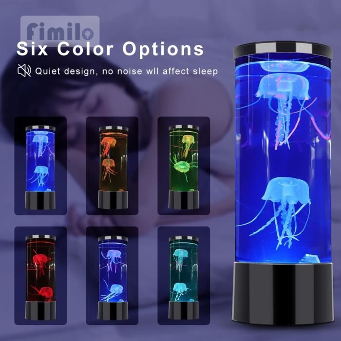 Lampe à motif de méduses, réservoir à couleurs changeantes, ambiance  relaxante, veilleuse alimentée par USB e - Cdiscount Maison