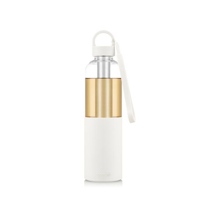 Gourde en tritan - BODUM - Melior - 12 L - Filtre infuseur en inox - Dragonne silicone - Blanc