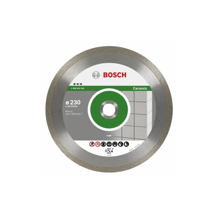 Disque diamant spécial céramique pour meuleuses Ø230mm alésage 22 23mm Best for Ceramic BOSCH 2608602634 - vue 2