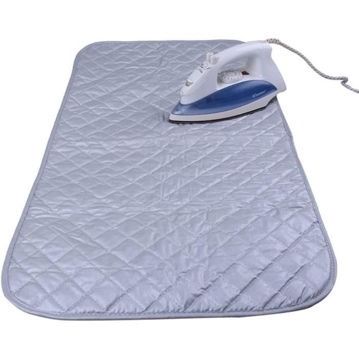 Nappe De Repassage Isolante Argentée 48x85cm - Portable Pour Lave-linge Ou Voyage - Protection Thermorésistante