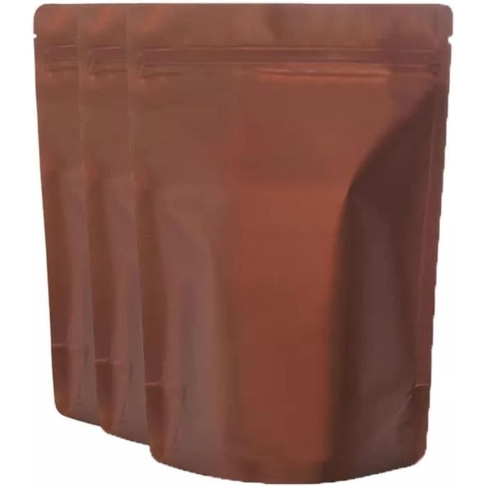 Lot De 20 Sachets Alimentaires En Papier Kraft Et Aluminium - 12x21x4 Cm, Résistants à L'huile, Thermoscellables