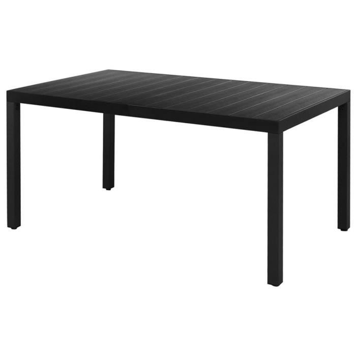 Table de jardin 150x90 noir