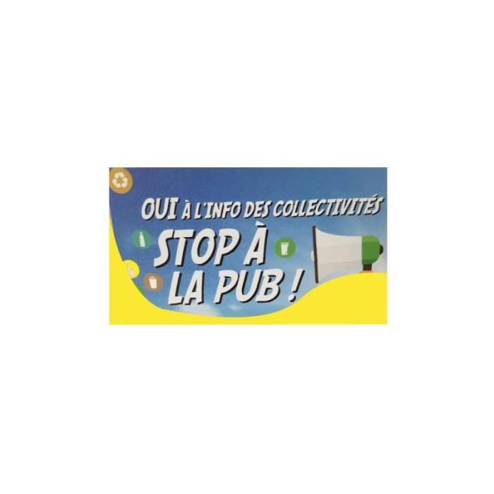 Commandez Gratuitement L’autocollant « Stop Pub » – Agir Pour L'Environnement