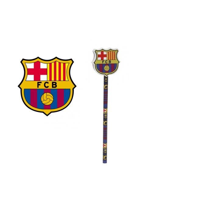 Crayon à papier avec gomme forme logo FC Barcelone foot barca - Produit  officiel - Cdiscount Beaux-Arts et Loisirs créatifs