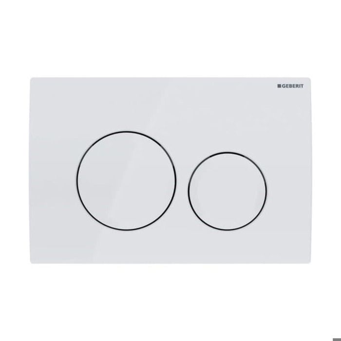 Geberit - Delta20 plaque de déclenchement double touche blanc alpin (115.127.11.1)