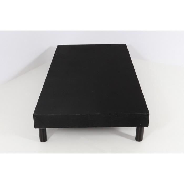 Sommier tapissier - HEVEA SELECTION - 90 x 190 - 10 voliges - Noir Sommier tapissier - HEVEA SELECTION - 90 x 190 - 10 voliges - Noir