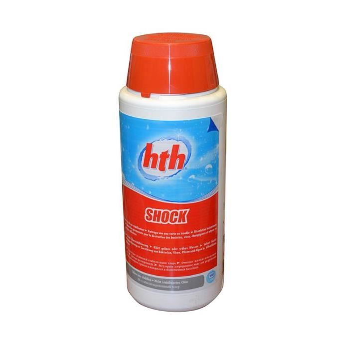 Chlore HTH - Produit chimique pour piscine - SHOCK 2KG - Sans stabilisant