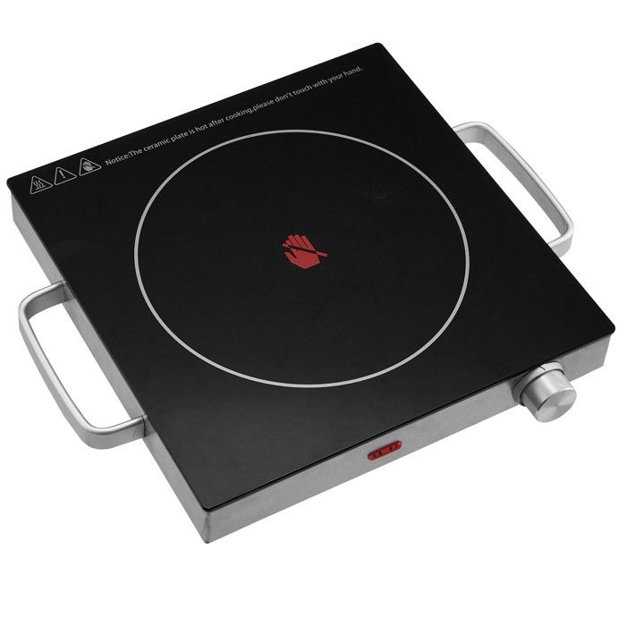 Jago® Plaque de Cuisson - Portable, 1000 W, Brûleur : Fonte, Ø 15.5 cm, en  Acier, Noir