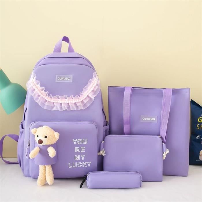 AFPANQZ Sac à Dos D'école Pour Enfants Avec Poches Avant De Grande