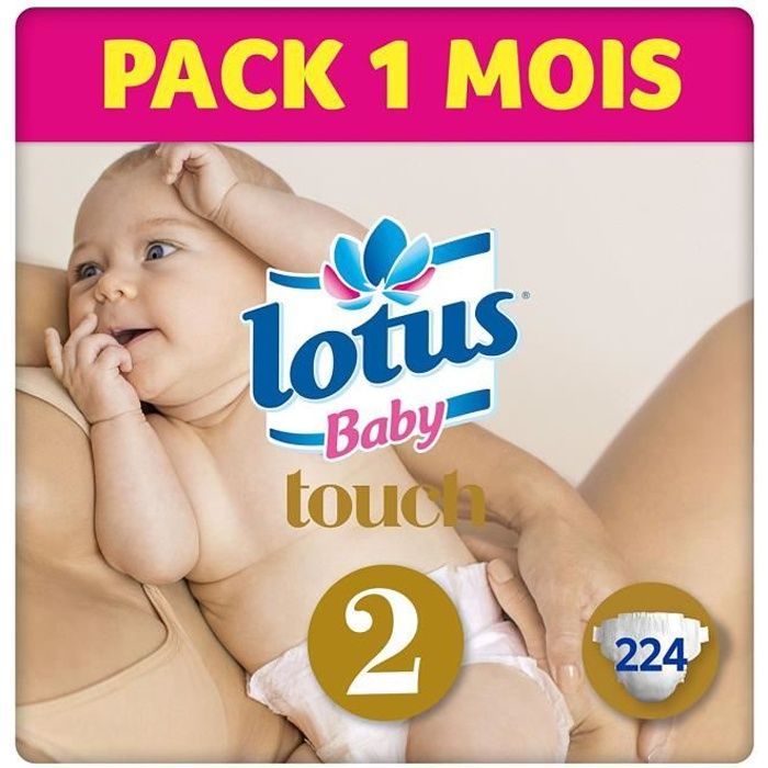 Couche Taille 1 Lotus Baby Touch 2-5 kg//NouveauN/é 44 couches