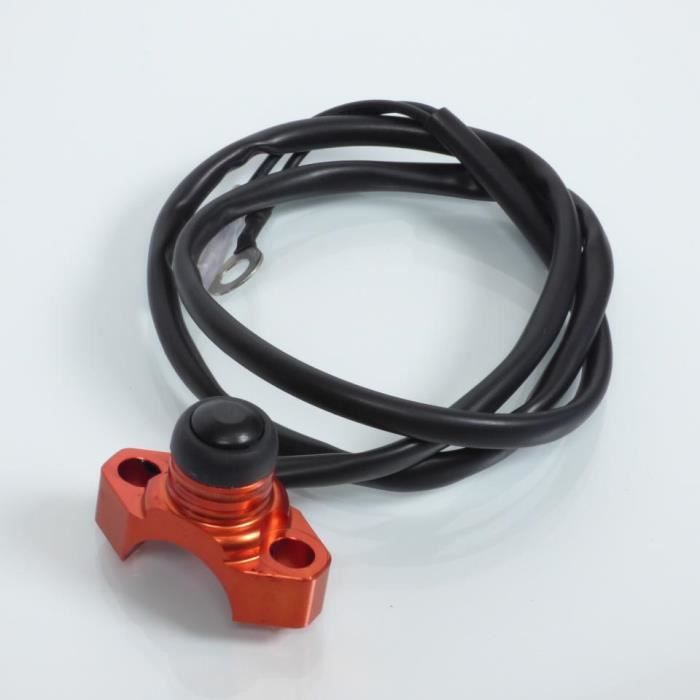 Bouton De Masse Coupe Circuit D Allumage Moto Husqvarna Orange Anodise Cross Mx Cdiscount Auto